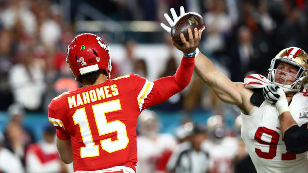 Patrick Mahomes and Nick Bosa
